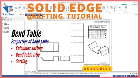 solid edge sheet metal tutorial|solid edge drawing tutorial.